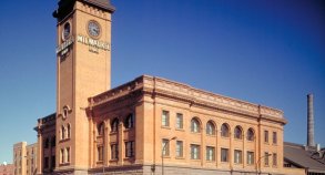 [image: The exterior of the The Depot complex, in which the hotels are housed.]